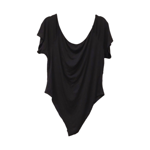 Cider Plus V-Neck Solid Twist Ruched Bodysuit - Picture 4 of 6